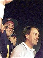 Brian Griese (14) and Lloyd Carr