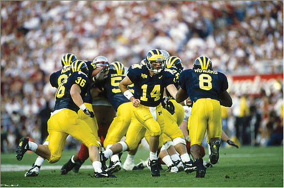 Brian Griese (14), Chris Howard (8), Aaron Shea (36), Zach Adami (68), Chris Ziemann (52), and Steve Hutchinson (76)
