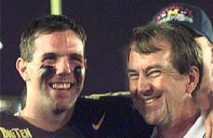 Brian Griese (14) and Lloyd Carr