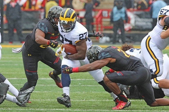 Derrick Green (27), Sione Houma (39), and Kyle Kalis (67)