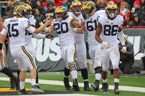 Jake Rudock (15), Drake Johnson (20), Graham Glasgow (61), and Jehu Chesson (86)