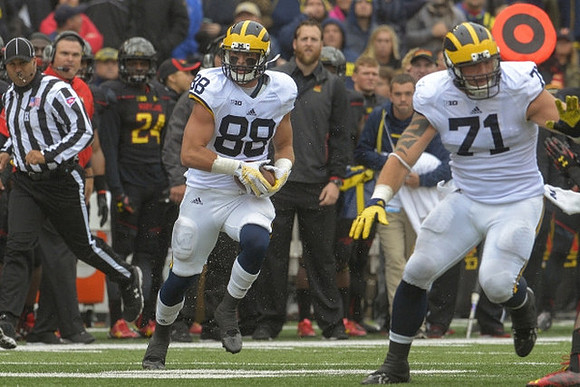 Jake Butt (88) and Ben Braden (71)