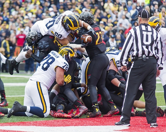 Erik Magnuson (78), Drake Johnson (20), and Kyle Kalis (67)