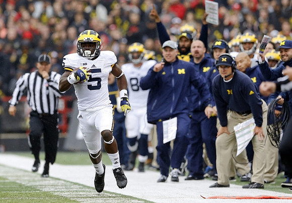 Jabrill Peppers (5) and Jim Harbaugh