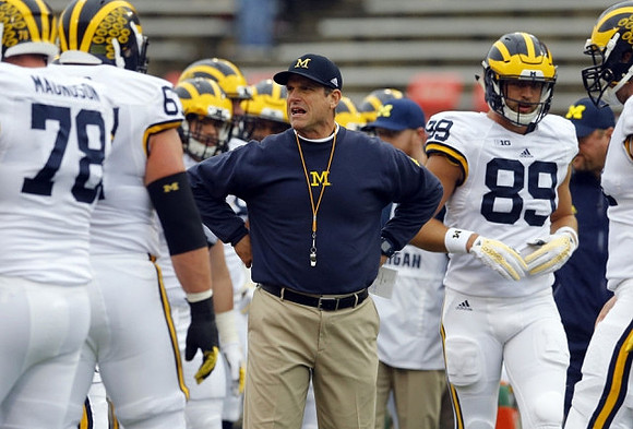 Erik Magnuson (78), Jim Harbaugh, and Ian Bunting (89)