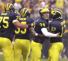 David Baas (75), B.J. Askew (35), Adam Finley (39), and Larry Stevens (13)