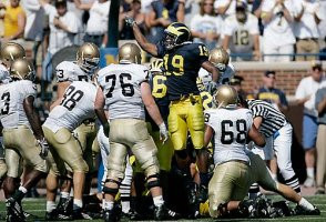 Date: 9/10/2005 | Opponent: Notre Dame | Location: Michigan Stadium, Ann Arbor, MI | Final Score: Michigan 10 Notre Dame 17