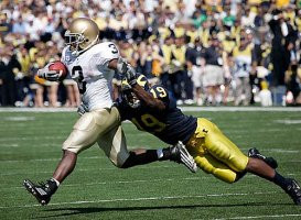 Date: 9/10/2005 | Opponent: Notre Dame | Location: Michigan Stadium, Ann Arbor, MI | Final Score: Michigan 10 Notre Dame 17