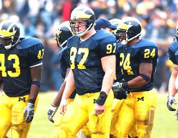 Carl Diggs (43), Shawn Lazarus (97), and Charles Drake (24)