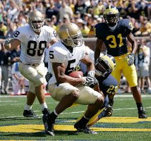 Date: 9/10/2005 | Opponent: Notre Dame | Location: Michigan Stadium, Ann Arbor, MI | Final Score: Michigan 10 Notre Dame 17