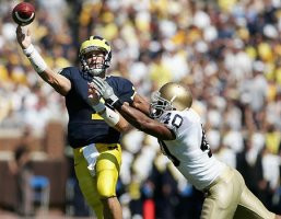 Date: 9/10/2005 | Opponent: Notre Dame | Location: Michigan Stadium, Ann Arbor, MI | Final Score: Michigan 10 Notre Dame 17