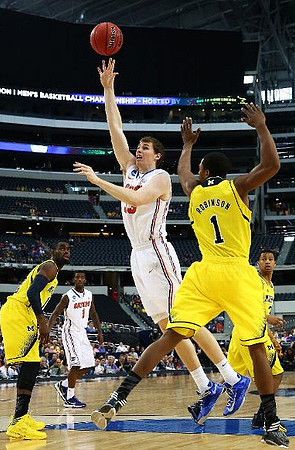 Tim Hardaway Jr. (10), Glenn Robinson III (1), and Trey Burke (3)
