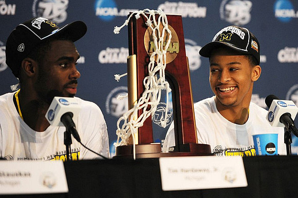 Tim Hardaway Jr. (10) and Trey Burke (3)