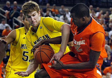 Jordan Morgan (52) and Evan Smotrycz (23)