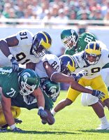 Brandent Englemon (31), Alan Branch (80), and Leon Hall (29)