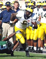 Jason Avant (8) and Lloyd Carr