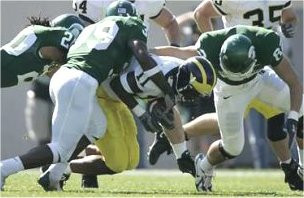 Carl Tabb (17) and Brian Thompson (35)
