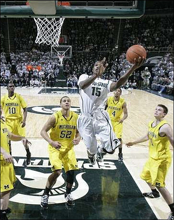 Tim Hardaway Jr. (10), Jordan Morgan (52), Darius Morris (4), and Stu Douglass (1)
