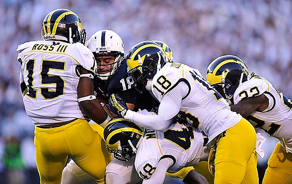 James Ross (15), Desmond Morgan (48), Blake Countess (18), and Jarrod Wilson (22)