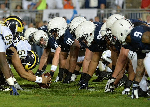 A.J. Williams (84) and Jareth Glanda (54)