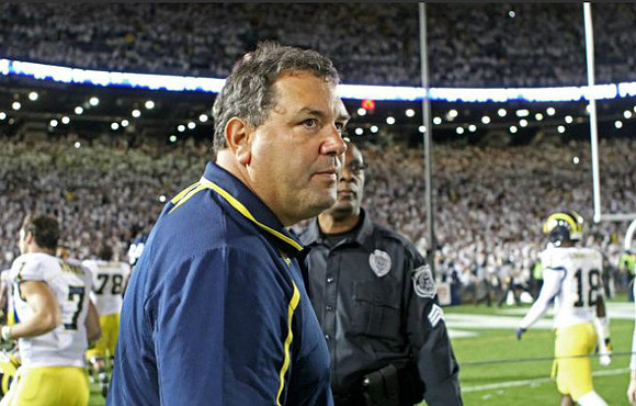 Brady Hoke, Shane Morris (7), and Blake Countess (18)