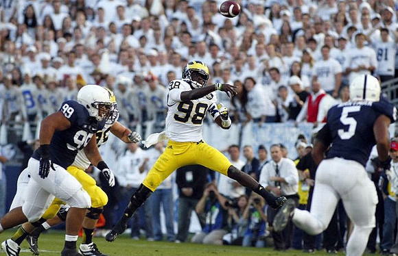 Michael Schofield (75) and Devin Gardner (98)