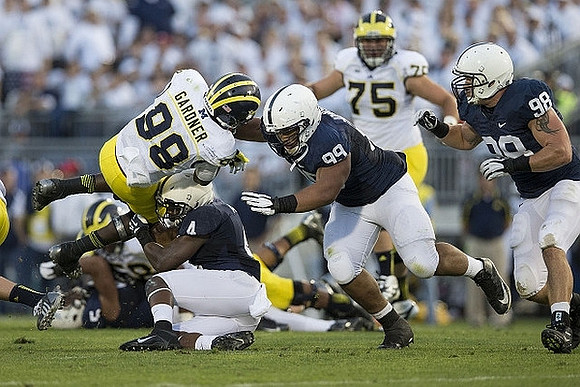Chris Bryant (58), Devin Gardner (98), and Michael Schofield (75)