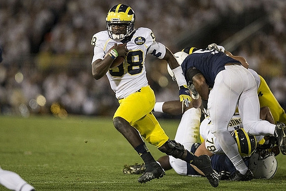 Devin Gardner (98) and Erik Magnuson (78)