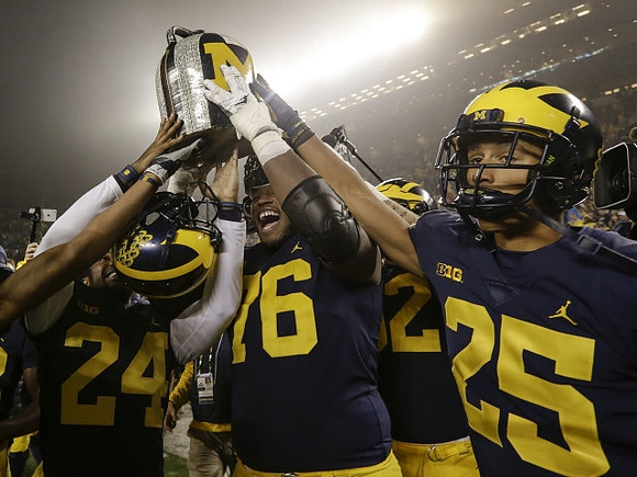 Lavert Hill (24), Juwann Bushell-Beatty (76), Benjamin St-Juste (25), and The Little Brown Jug