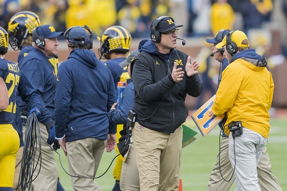 Greg Mattison, Jim Harbaugh, and Don Brown