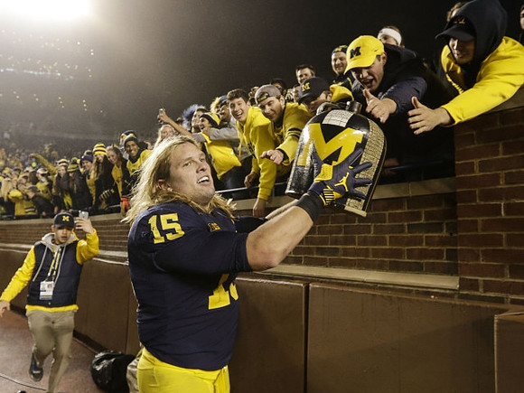 Chase Winovich (15) and The Little Brown Jug