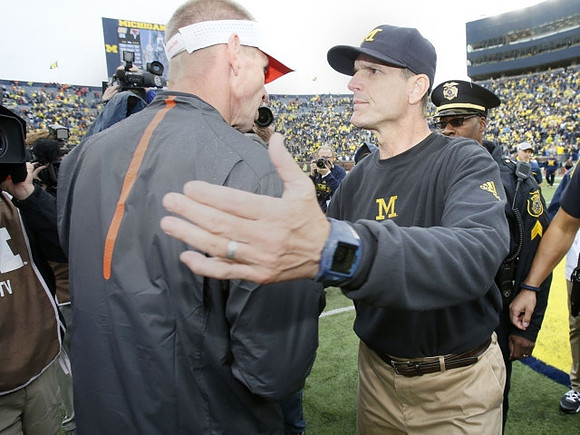 Oregon State Head Coach Gary Andersen and Jim Harbaugh
