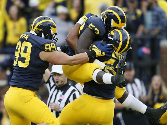 Matthew Godin (99), Mario Ojemudia (53), and Chris Wormley (43)