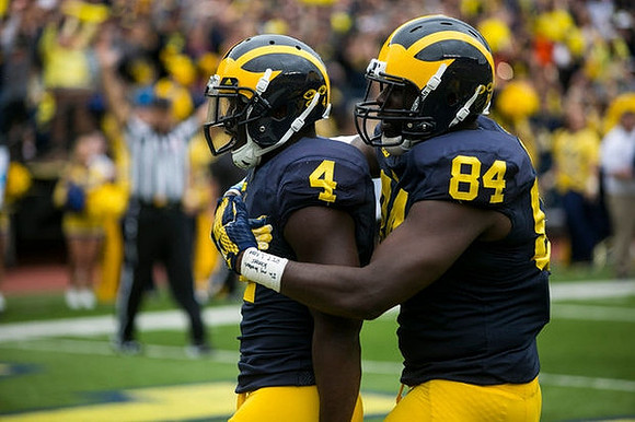 De'Veon Smith (4) and A.J. Williams (84)