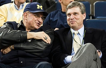 Jon Falk and New Michigan Athletic Director David Brandon