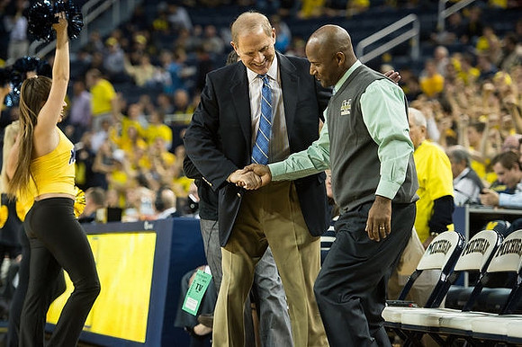 John Beilein and Wayne State Head Coach David Greer