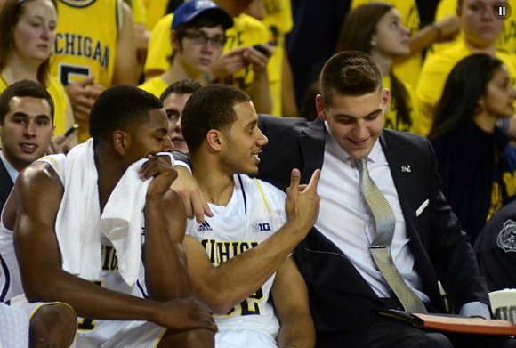 Glenn Robinson III (1), Jordan Morgan (52), and Mitch McGary (4)