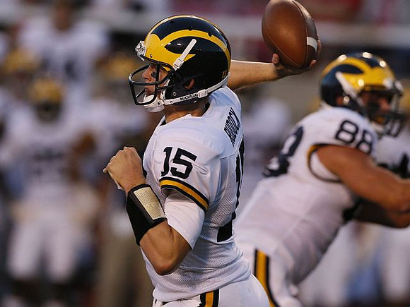 Jake Rudock (15) and Jake Butt (88)