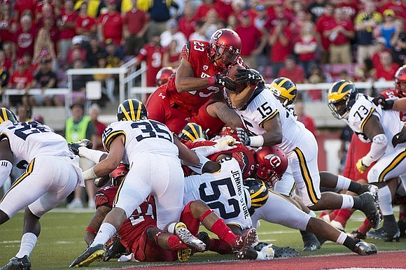 Jourdan Lewis (26), Joe Bolden (35), Royce Jenkins-Stone (52), James Ross (15), and Maurice Hurst (73)