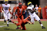 Jake Butt (88) and Jabrill Peppers (5)