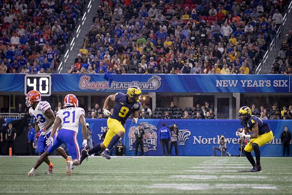 Donovan Peoples-Jones (9) and Nico Collins (4)