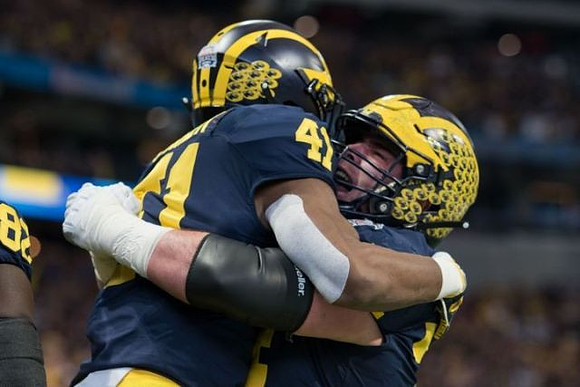Nick Eubanks (82), Christian Turner (41), and Shea Patterson (2)