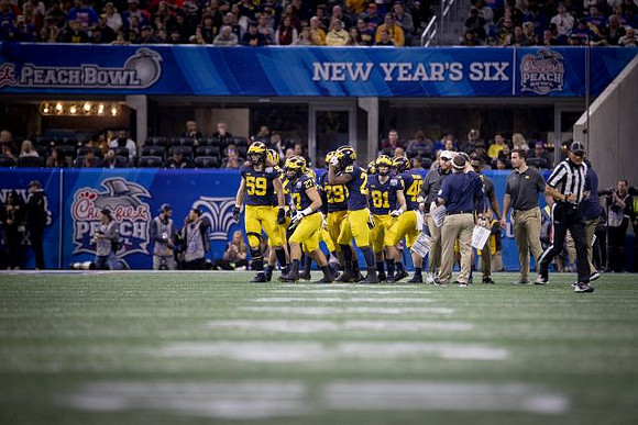 Noah Furbush (59), Joe Hewlett (27), Jordan Glasgow (29), Hassan Haskins (25), Nate Schoenle (81), and Matt Brown (46)