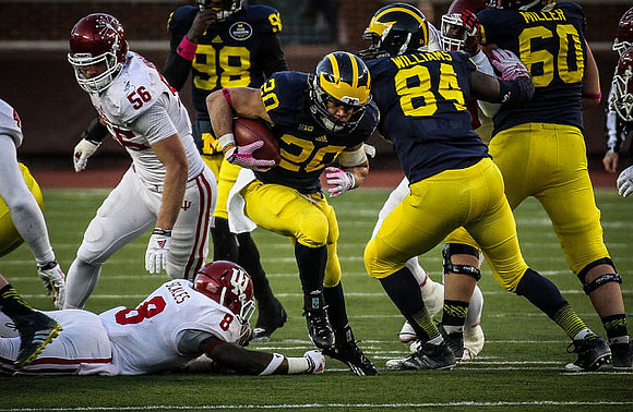 Devin Gardner (98), Drake Johnson (20), A.J. Williams (84), and Jack Miller (60)