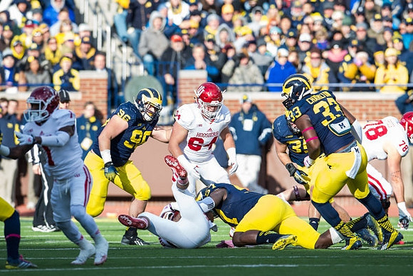 Ryan Glasgow (96), Frank Clark (57), Joe Bolden (35), and Taco Charlton (33)