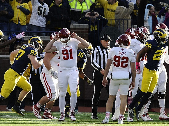 Brennen Beyer (97), James Ross (15), and Jourdan Lewis (26)