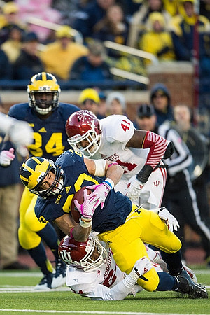Drake Johnson (20) and A.J. Williams (84)