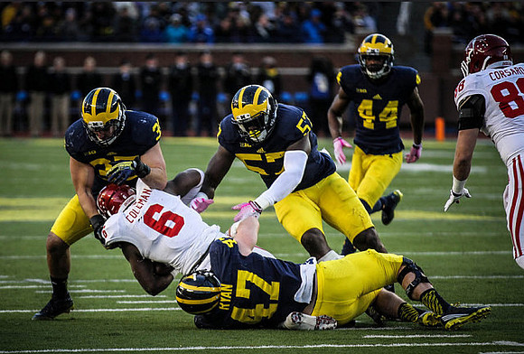 Joe Bolden (35), Jake Ryan (47), Frank Clark (57), and Delano Hill (44)