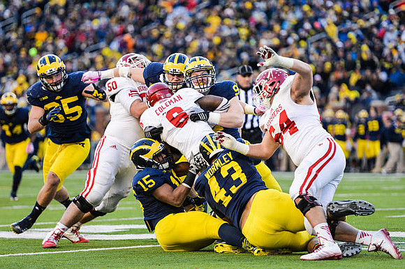 Joe Bolden (35), James Ross (15), Ryan Glasgow (96), and Chris Wormley (43)