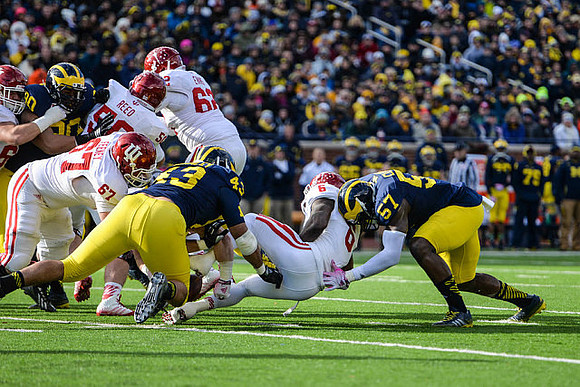Bryan Mone (90), Chris Wormley (43), and Frank Clark (57)